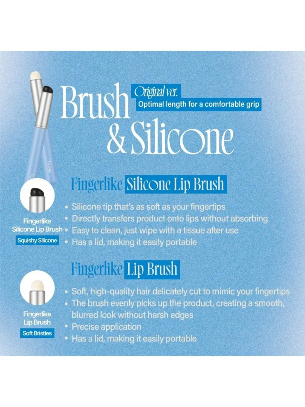 Mini Silicone Lip Brush | Multi-Purpose Makeup Blending Tool with Lid
